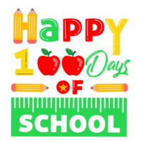 feliz 100 dias de escola png