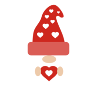 Valentine lady gnomes  holding  heart png