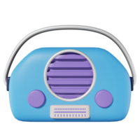 radio 3d isolée sur fond transparent png