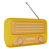 3D Radio Isolated in Transparent Background png
