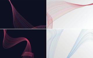 modern wave curve abstract presentation background Pack vector