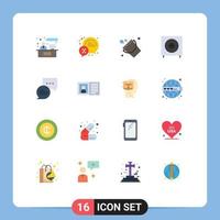 conjunto de 16 iconos de interfaz de usuario modernos signos de símbolos para dispositivos de venta de electrónica de subwoofer herramienta paquete editable de elementos de diseño de vectores creativos