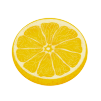 Lemon illustration, color painting. png