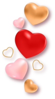 Love Heart Element for Valentine's Day png