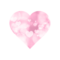 Heart Bokeh Clipart PNG, Valentine Heart Clipart PNG