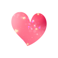 corazón bokeh clipart png, san valentín corazón clipart png