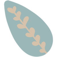 esthétique de feuille de forme bohème png