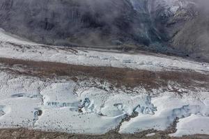 Aerial view of the Alps mountains in Switzerland. Glacier photo