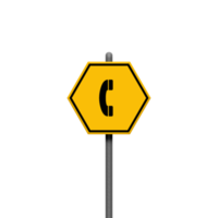 Traffic signs boards on metal stand png