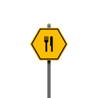 Traffic signs boards on metal stand png