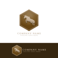 Animal logo with horse icon png