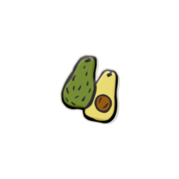 Avocado-Symbol, isoliertes Zeichensymbol. png