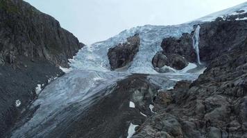brazo glaciar del gran glaciar en noruega video