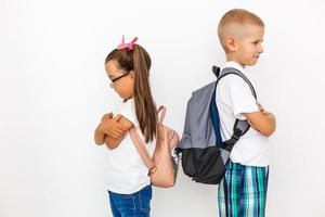 school kids White background photo