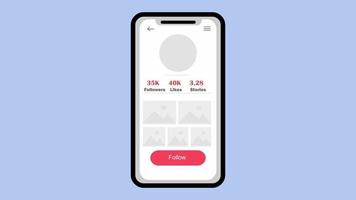 Social Media Likes folgen Counter Mobile Screen Animation 4k video