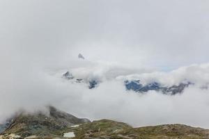 Aerial view of the Alps mountains in Switzerland. Glacier photo