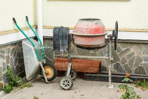 old tools in the garden, gardening photo