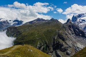 panorama mountains with clouds, switzerland photo