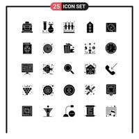 Set of 25 Modern UI Icons Symbols Signs for three star tube rank tubes Editable Vector Design Elements