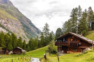 Beautiful exploration tour through the mountains in Switzerland. photo