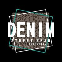 vector core denim text typography design