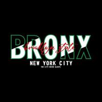 vector bronx text typography design