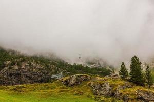 Beautiful exploration tour through the mountains in Switzerland. photo