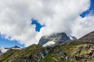 panorama mountains with clouds, switzerland photo