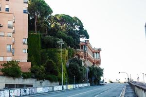 GENOA, ITALY - August 16, 2019 A view on the old town and harbor of Genoa, Italy photo