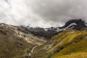 Beautiful exploration tour through the mountains in Switzerland. photo