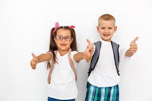 school kids White background photo