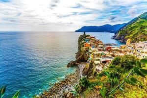 aerial view of Vernazza, Cinque Terre, Italy photo