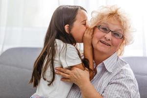 grandmother and granddaughter home photo