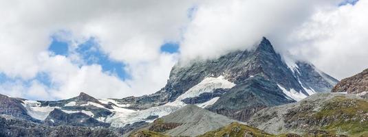 panorama mountains with clouds, switzerland photo