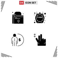 Set of Modern UI Icons Symbols Signs for folder income sale offer money Editable Vector Design Elements