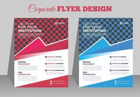 Modern corporate business flyer template or poster design vector