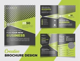 Corporate bi-fold brochure template design vector