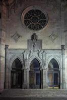 Streets and Views of a Small Spanish Town at night photo