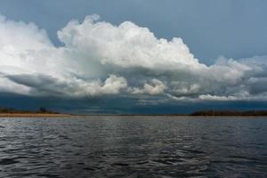 Cloudy Landscape in the Lake photo