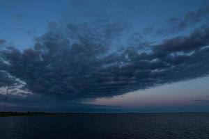 Sunset With Dark Clouds photo