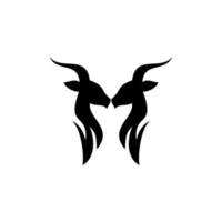 diseño animal del logotipo de la cabeza de cabra vector