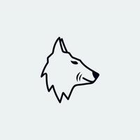 logotipo de animal lobo vector