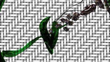 botanische digitale illustration der abstrakten blumen video
