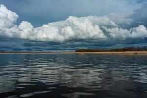 Cloudy Landscape in the Lake photo