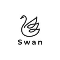 Swan Logo Line vector