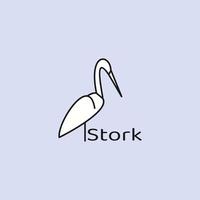 Stork Logo Design vector