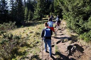 CARPATHIAN MOUNTAINS, UKRAINE - OCTOBER 8, 2022 Mount Hoverla. Carpathians in Ukraine in autumn photo