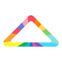 Rainbow color frame triangle vector