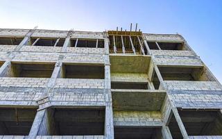 Build a hotel complex construction sites Playa del Carmen Mexico. photo