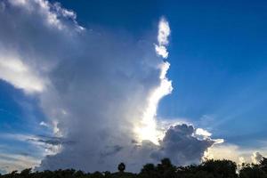 Explosive cloud formation cumulus clouds in the sky in Mexico. photo